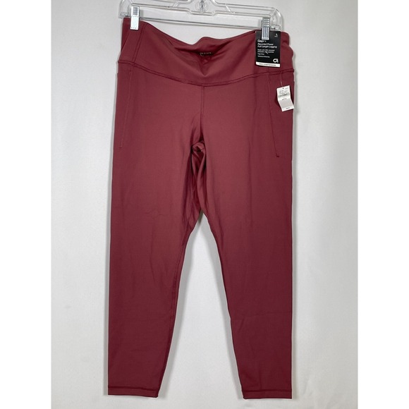 GapFit Recycled Power High Rise Full Length Maroon Legging Women's LARGE NWT - Picture 2 of 10